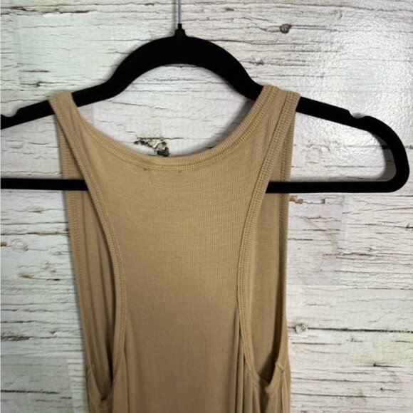 Splendid Scoop Neck Midi dress size large Coastal Tank Style button down cream - Picture 3 of 7